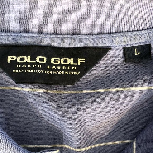 Polo Golf Ralph Lauren Shirt 100% Pima Cotton Blue - Picture 8 of 10